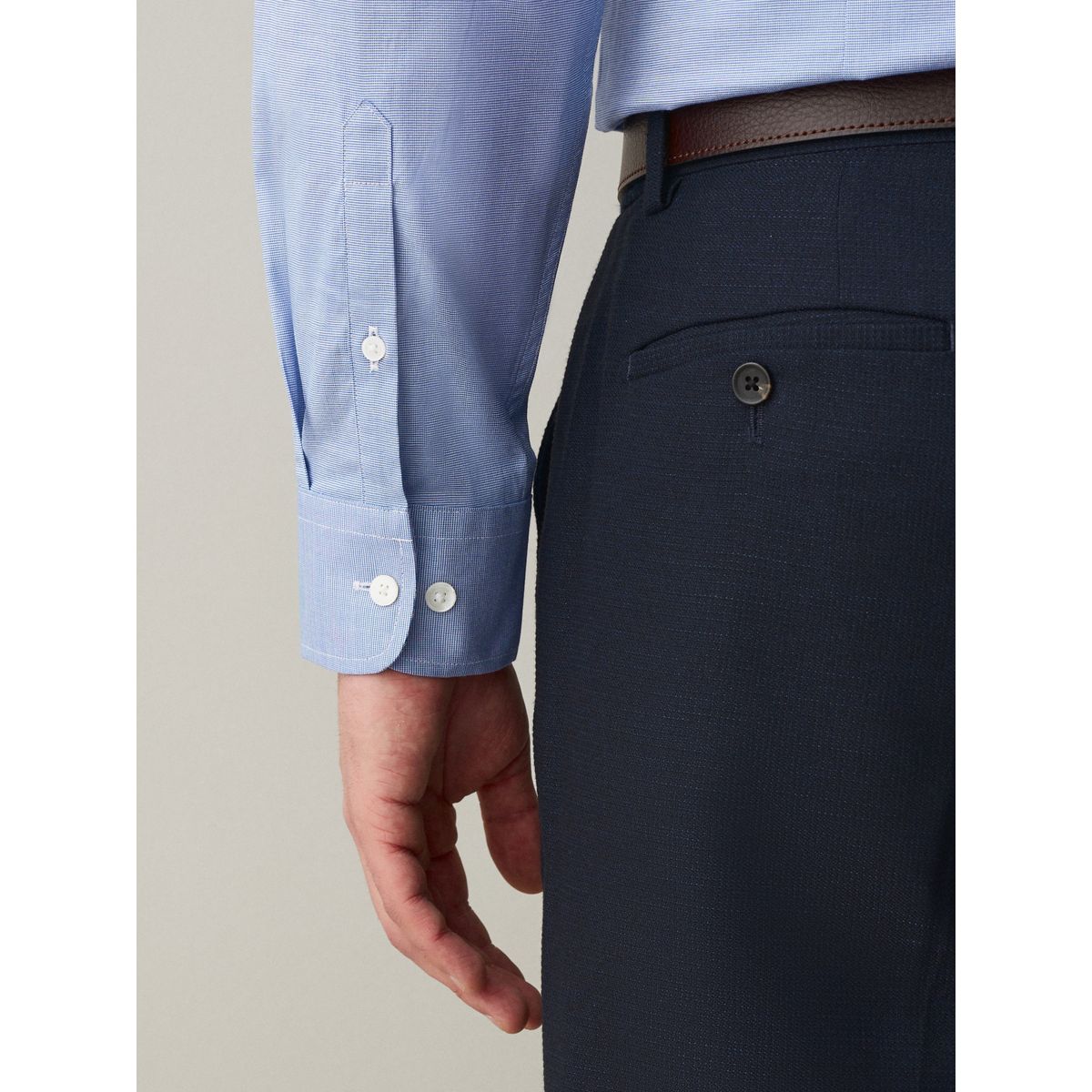 Chemise slim habillée/cravate maille bordeaux signature bleu, NEXT