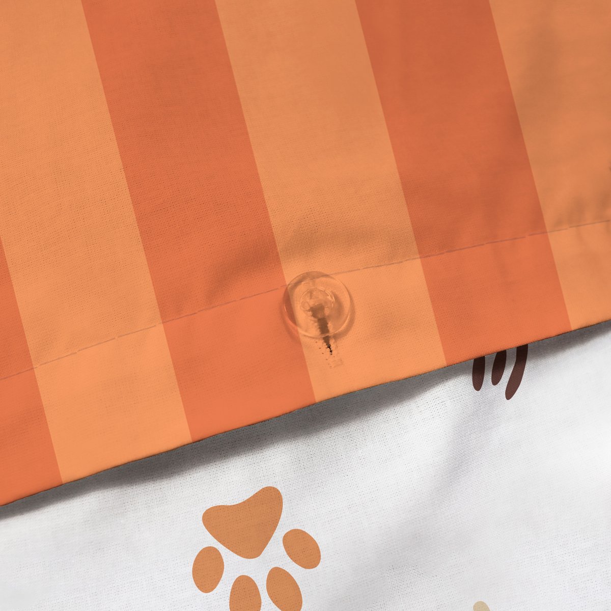 Parure de lit imprimée 100% coton, TIGRI caramel, MATT ET ROSE