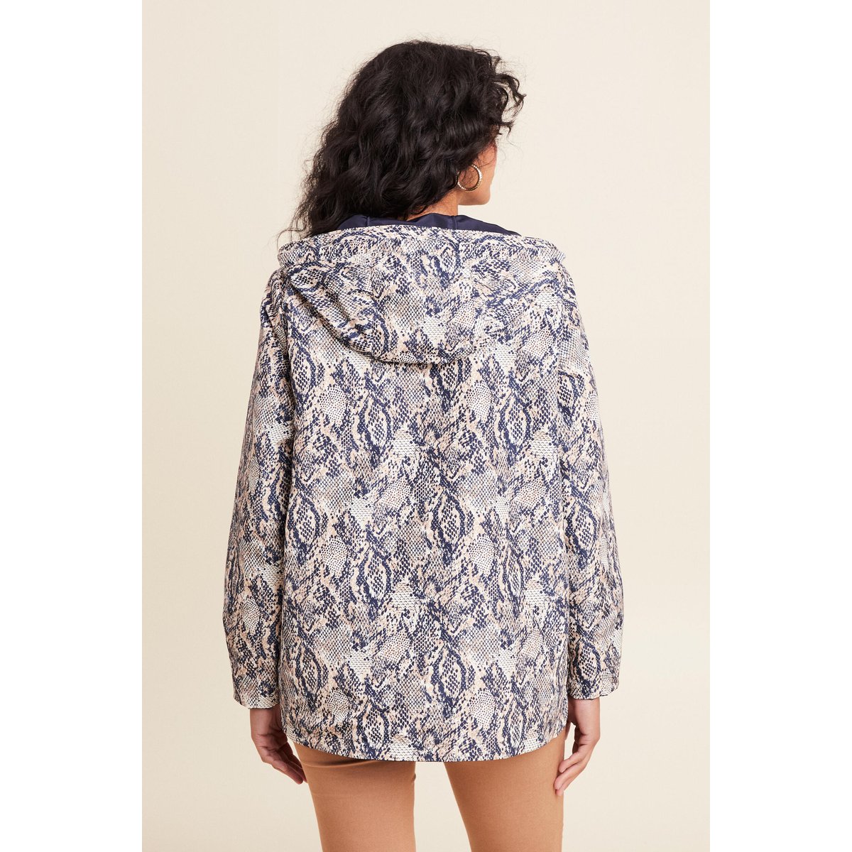 parka cintrée réversible à capuche beige, BREAL