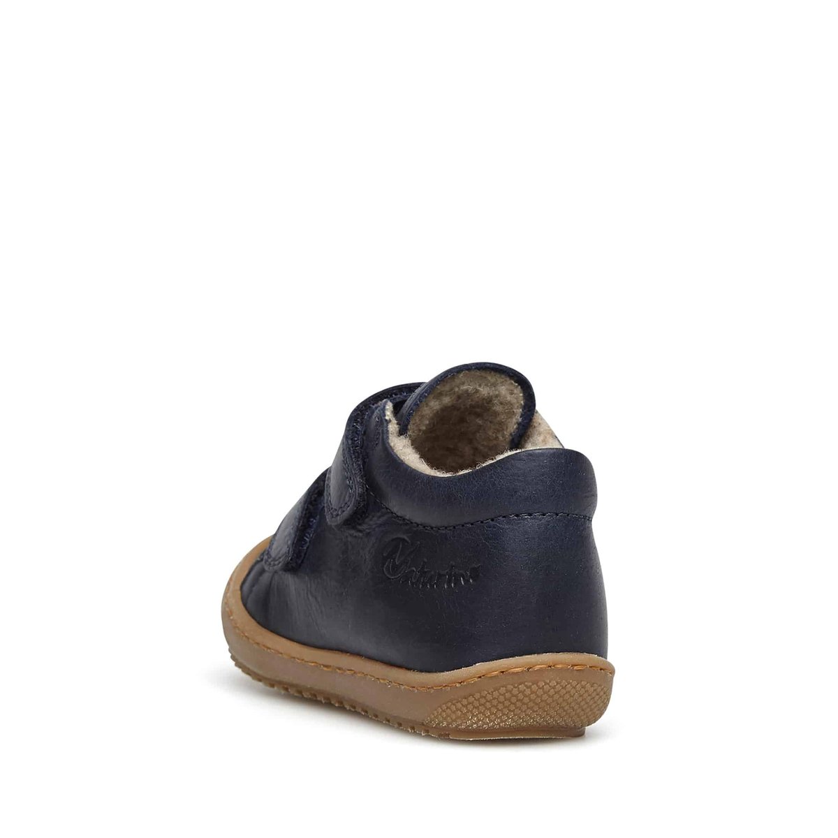 Chaussons Premiers Pas, Doublés En Laine Racoon Vl marine, NATURINO
