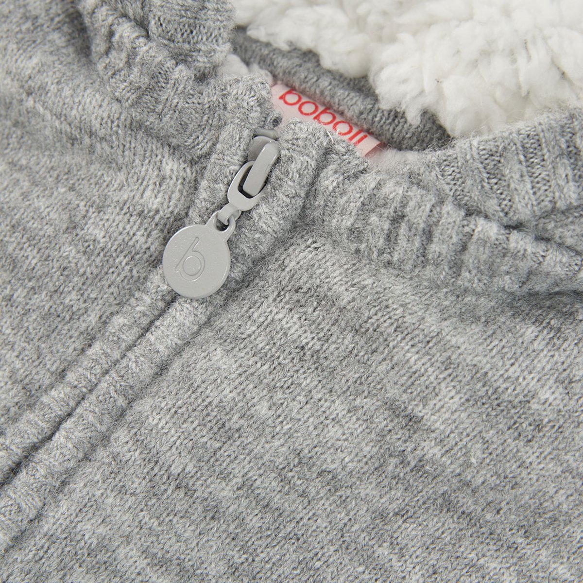 Veste garçon en maille à capuche gris, BOBOLI