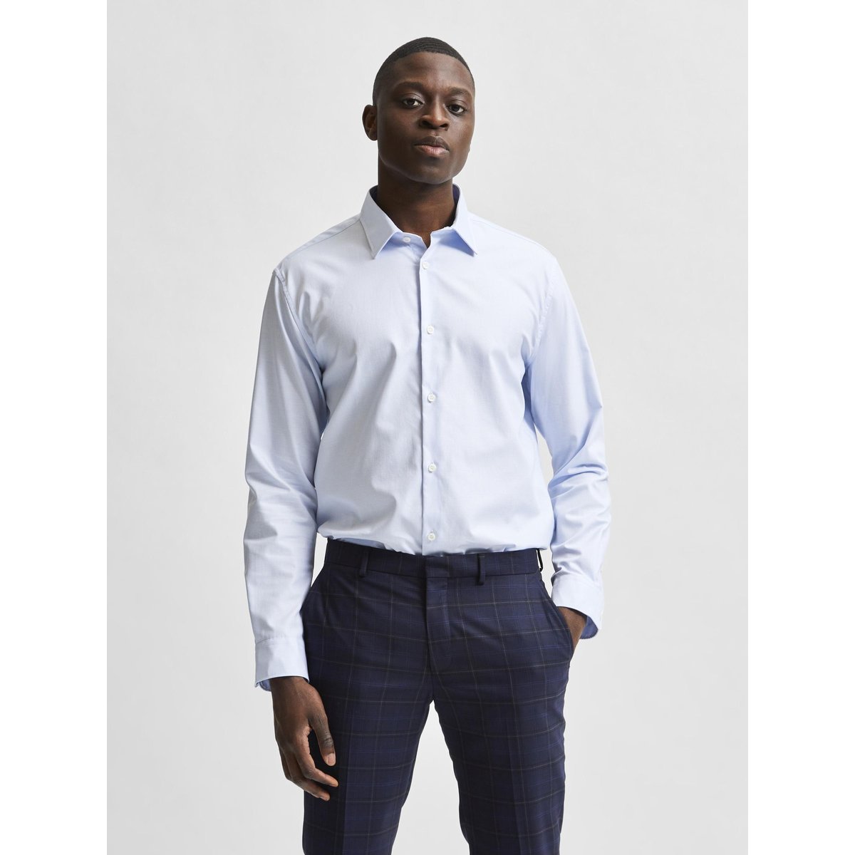 Chemise light blue, SELECTED