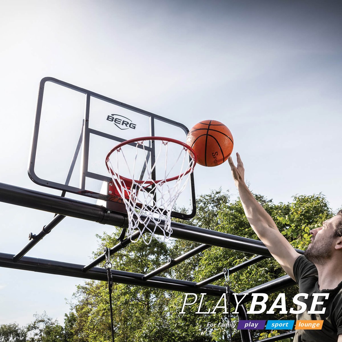 Panier de basket pour aire de jeux Playbase multicolore, BERG TOYS