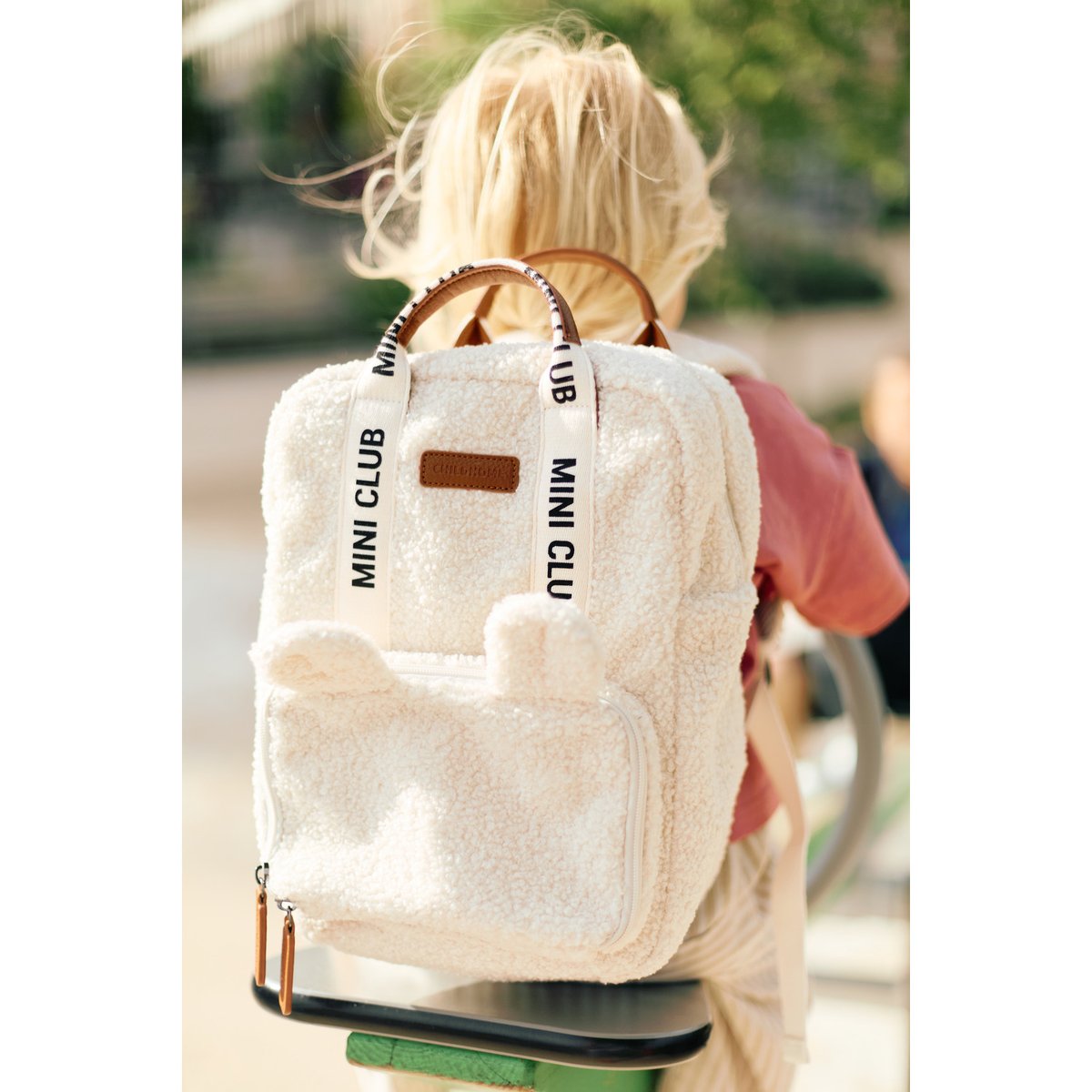 Sac à dos enfant mini club Signature blanc cassé, CHILDHOME