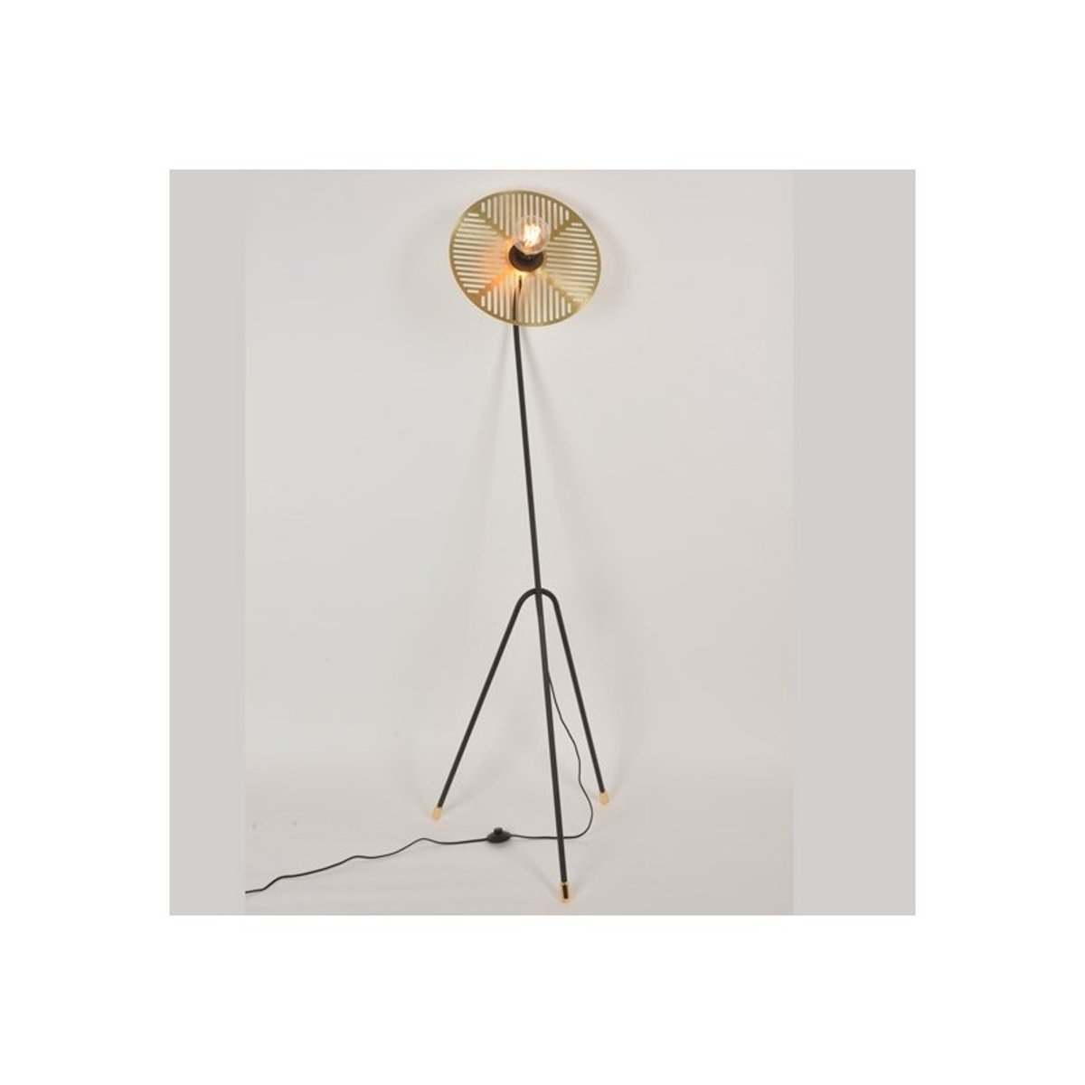 Lampadaire Waterlilly Noir Et Laiton laiton, MILLUMINE