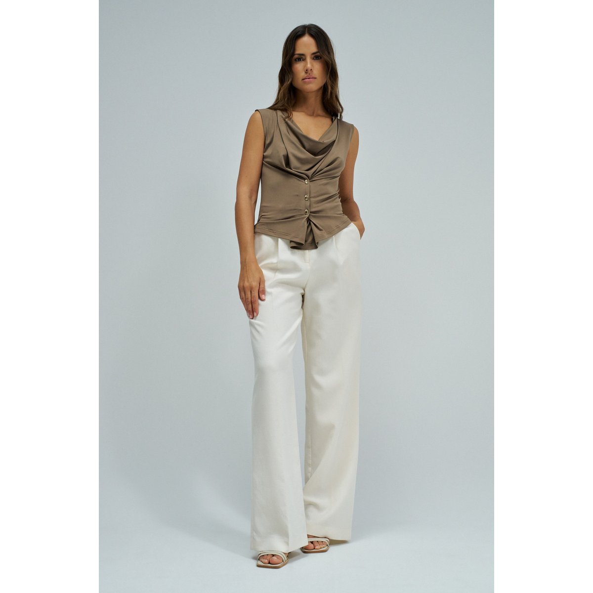 HAUT DRAPÉ blanc, SALSA JEANS