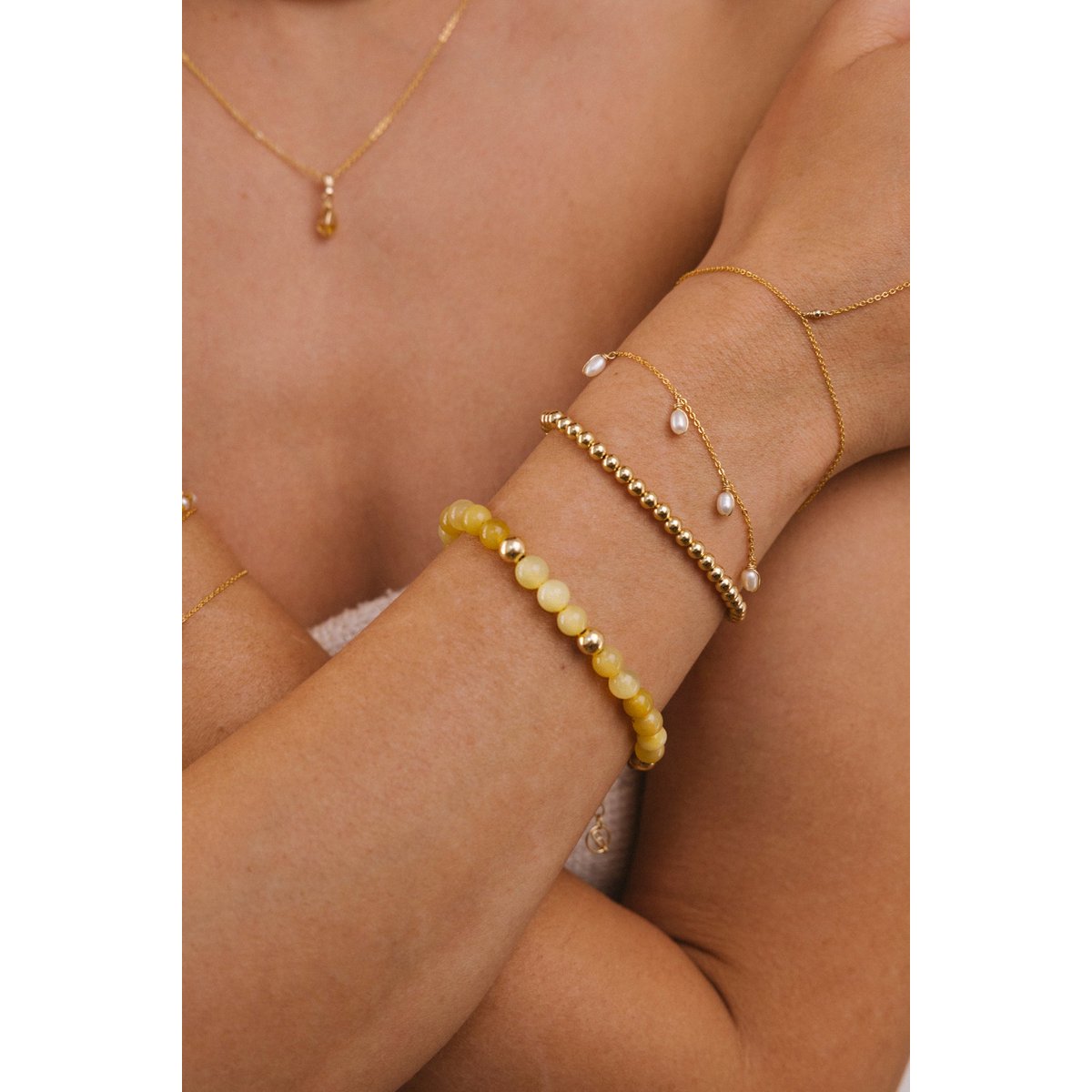 Bracelet Faraya - Perles de culture or / perles de culture, YAY PARIS