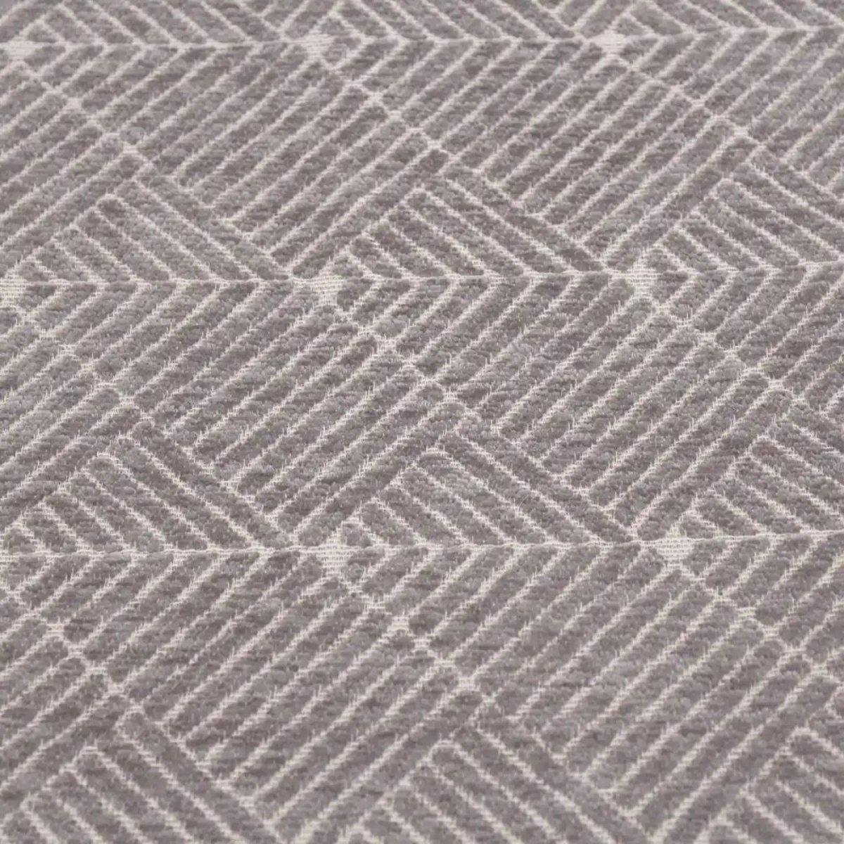 Rideau tissé jacquard chenille 140x250cm gris, ORNAMI