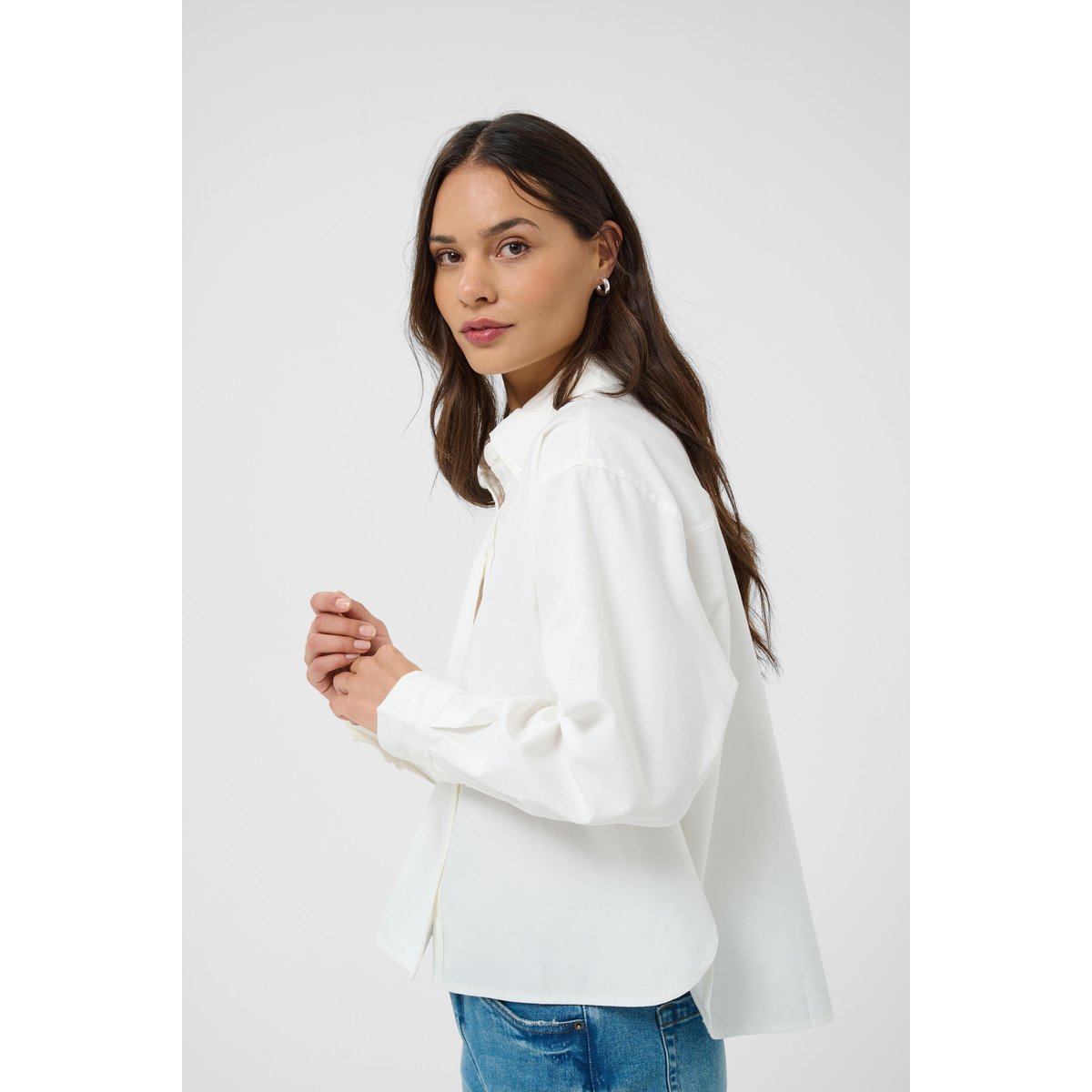 Chemise à manches longues blanc chalk, KAFFE