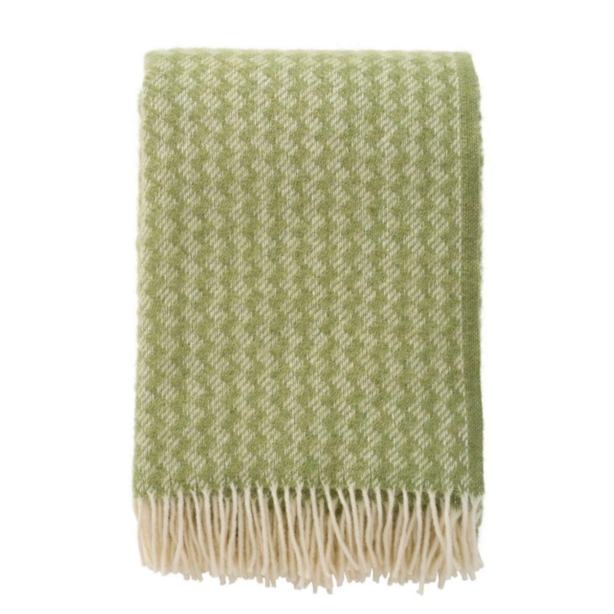 Plaid classique laine d'agneau brossée  PALAZZO vert, KLIPPAN
