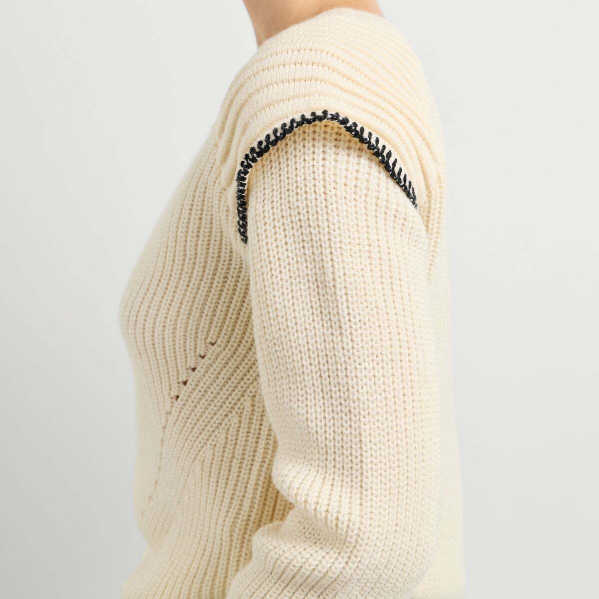 Pull Col Rond En Maille blanche mousse, PEPE JEANS