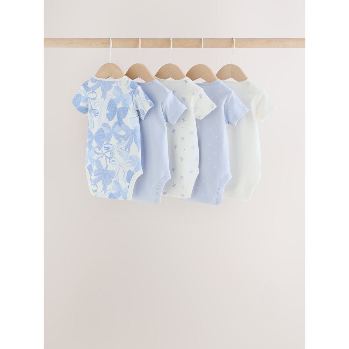Body bébé à manches courtes, lot de 5 nœud bleu, NEXT