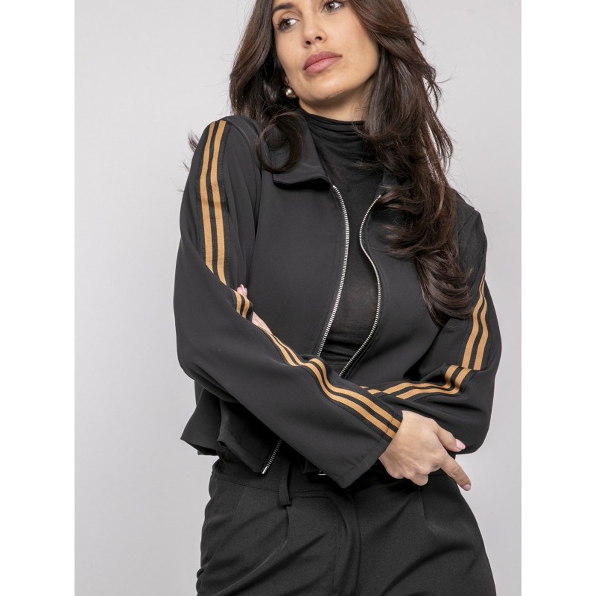 Veste Zippé Ujene noir, DONA LISA