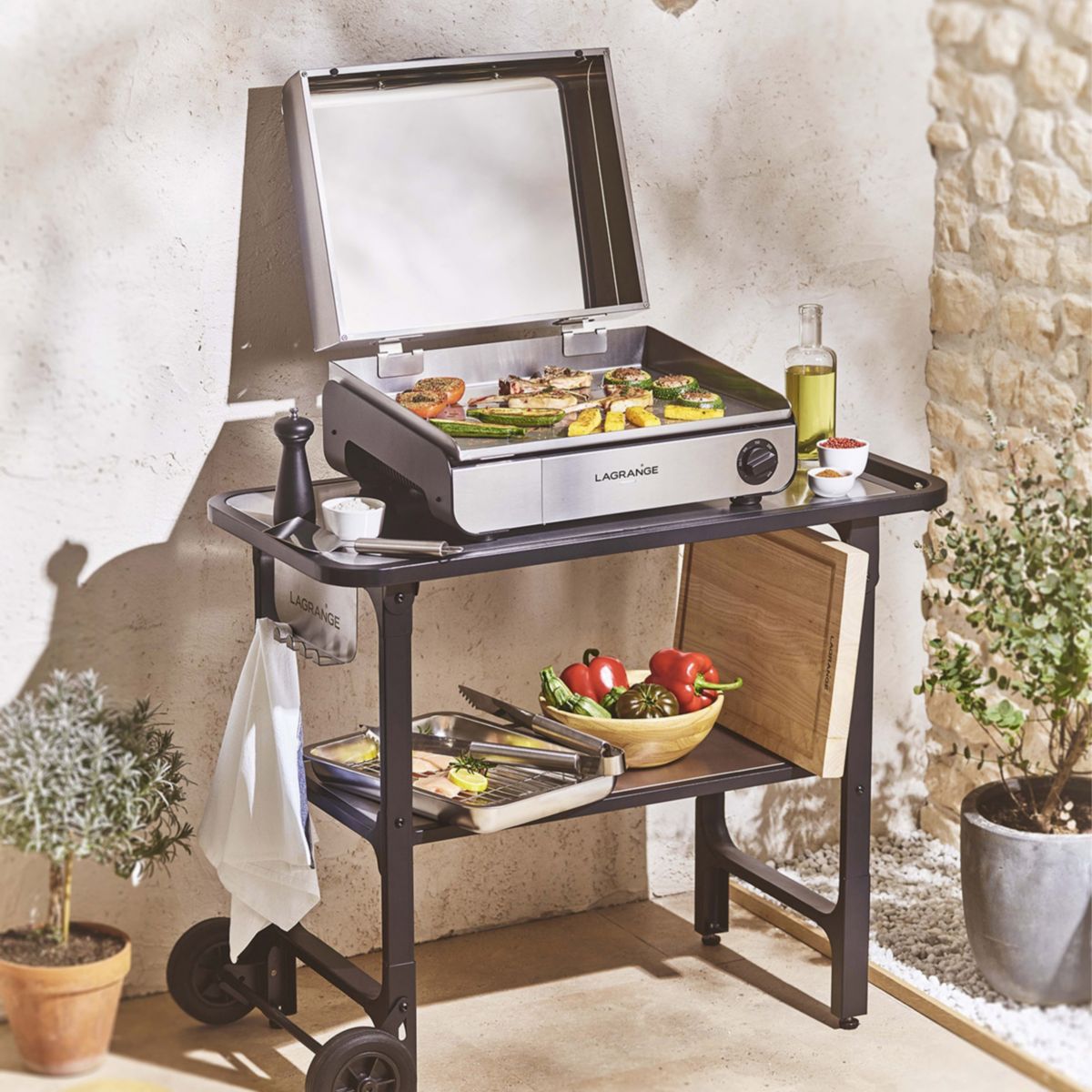 Chariot Plancha Plancha Pro couleur unique, LAGRANGE
