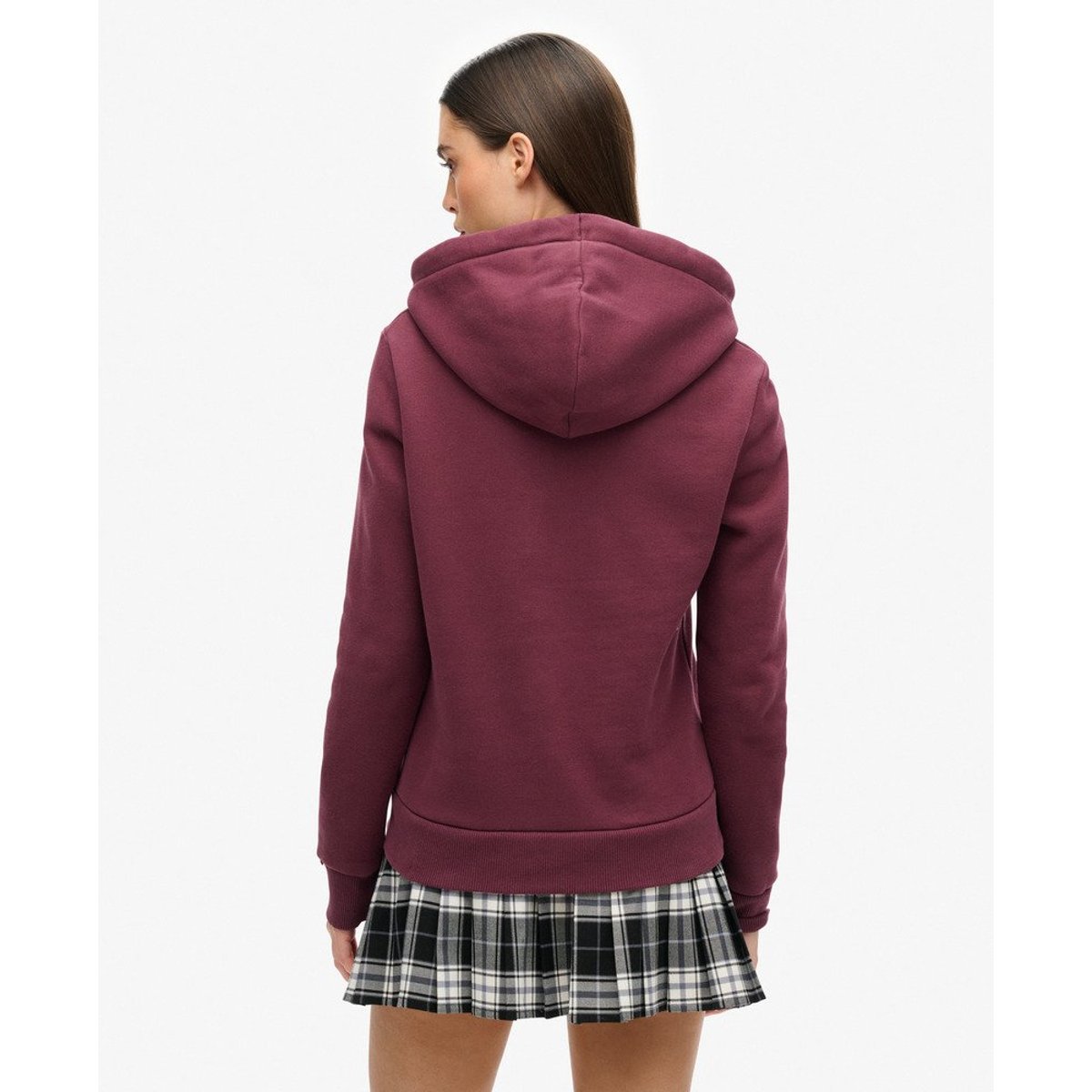 Sweat à capuche Super 77 violet figue, SUPERDRY