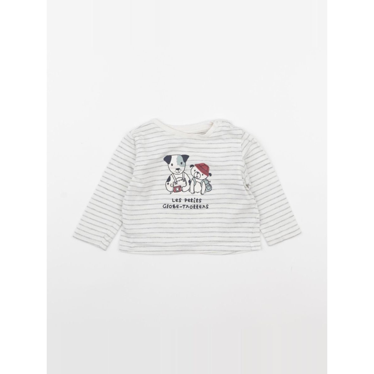 Tee-shirt - Très bon état blanc, gris, VERTBAUDET