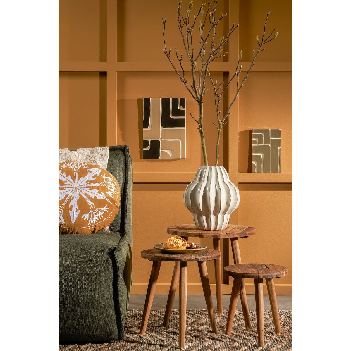 Table d'appoint H43 cm BOLD brun, MICA DECORATIONS
