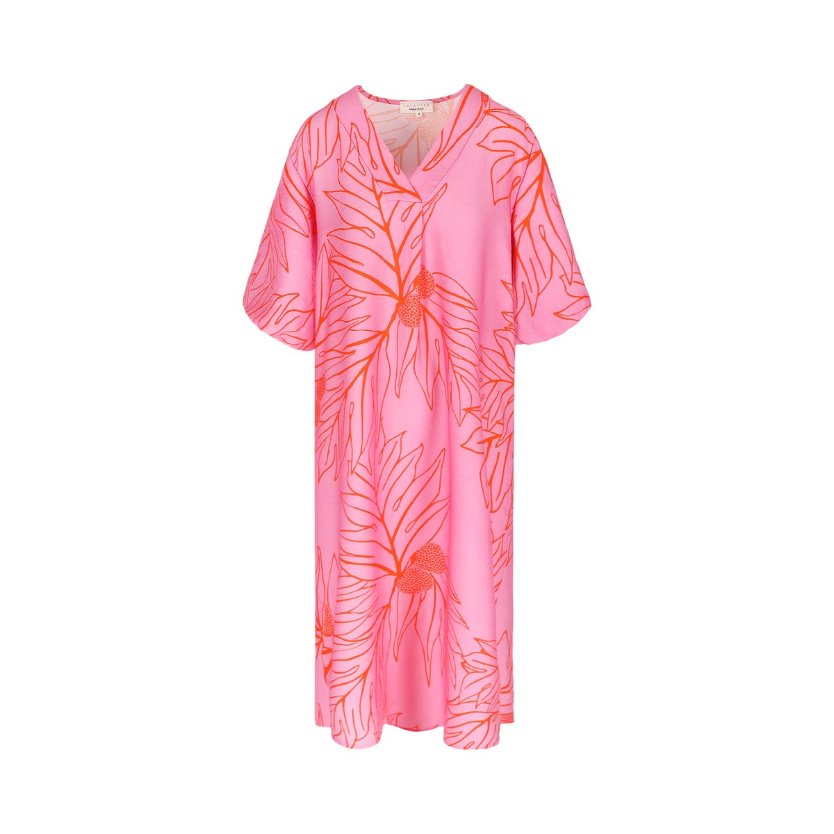 Robe caftan imprimée fuchsia, LOLALIZA