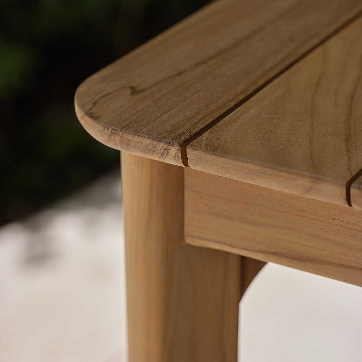 Table haute de jardin en teck 4 pers. PIANA naturel, BERAH GETAH