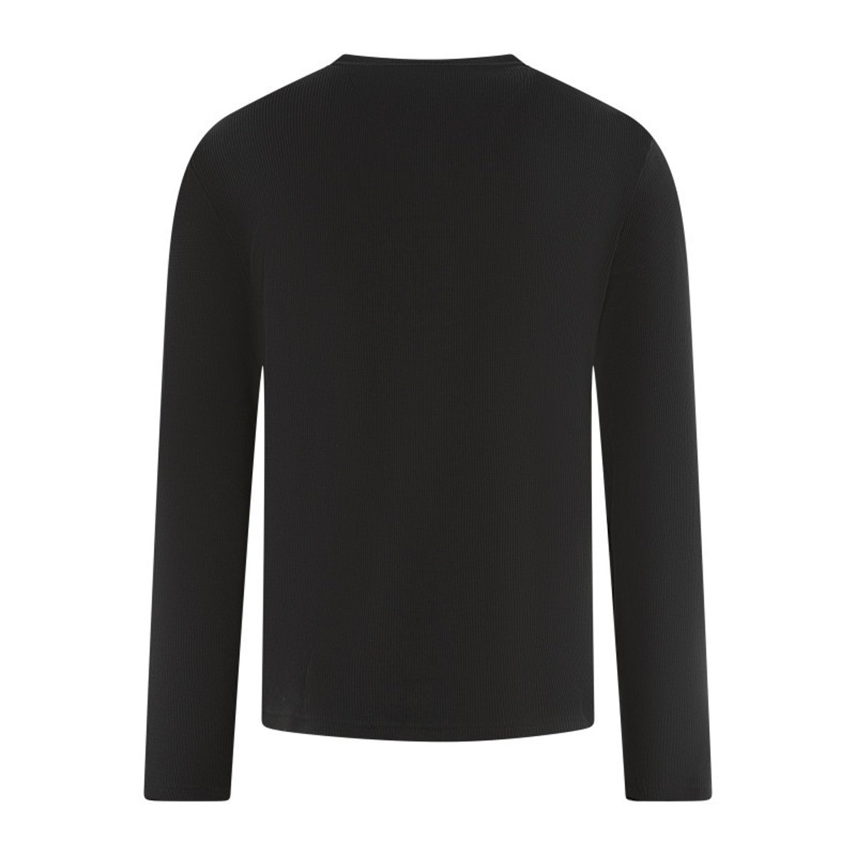 T-shirt en coton kaki uni avec une coupe droite et un col tunisien noir, MUSTANG