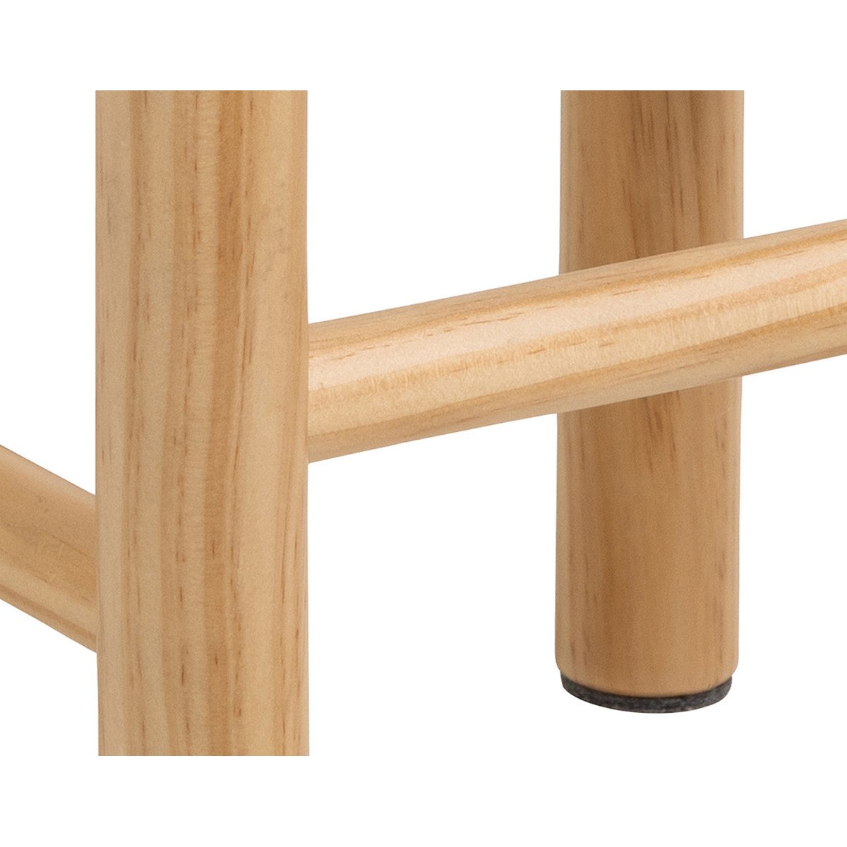 Tabouret de bar - 45 cm - LIORA bois / beige, LISA DESIGN