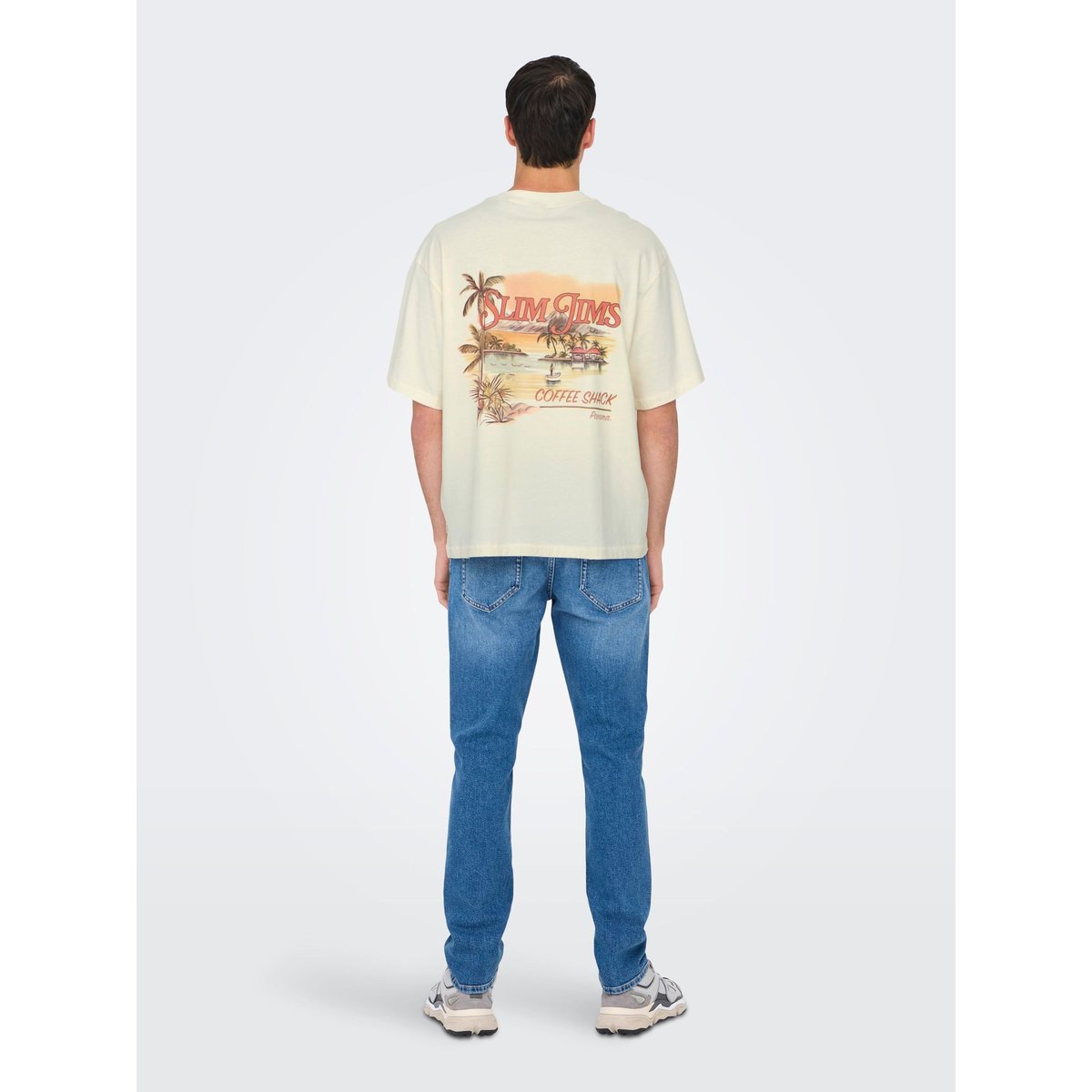 T-Shirt antique white, ONLY & SONS