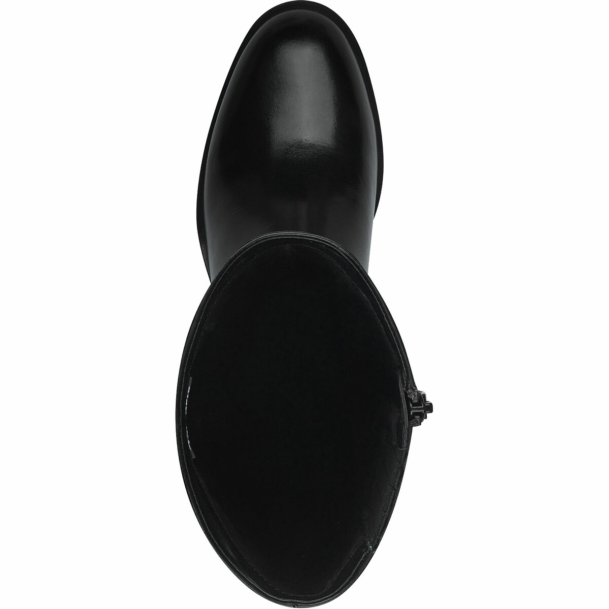 Bottes plates en cuir noir, TAMARIS