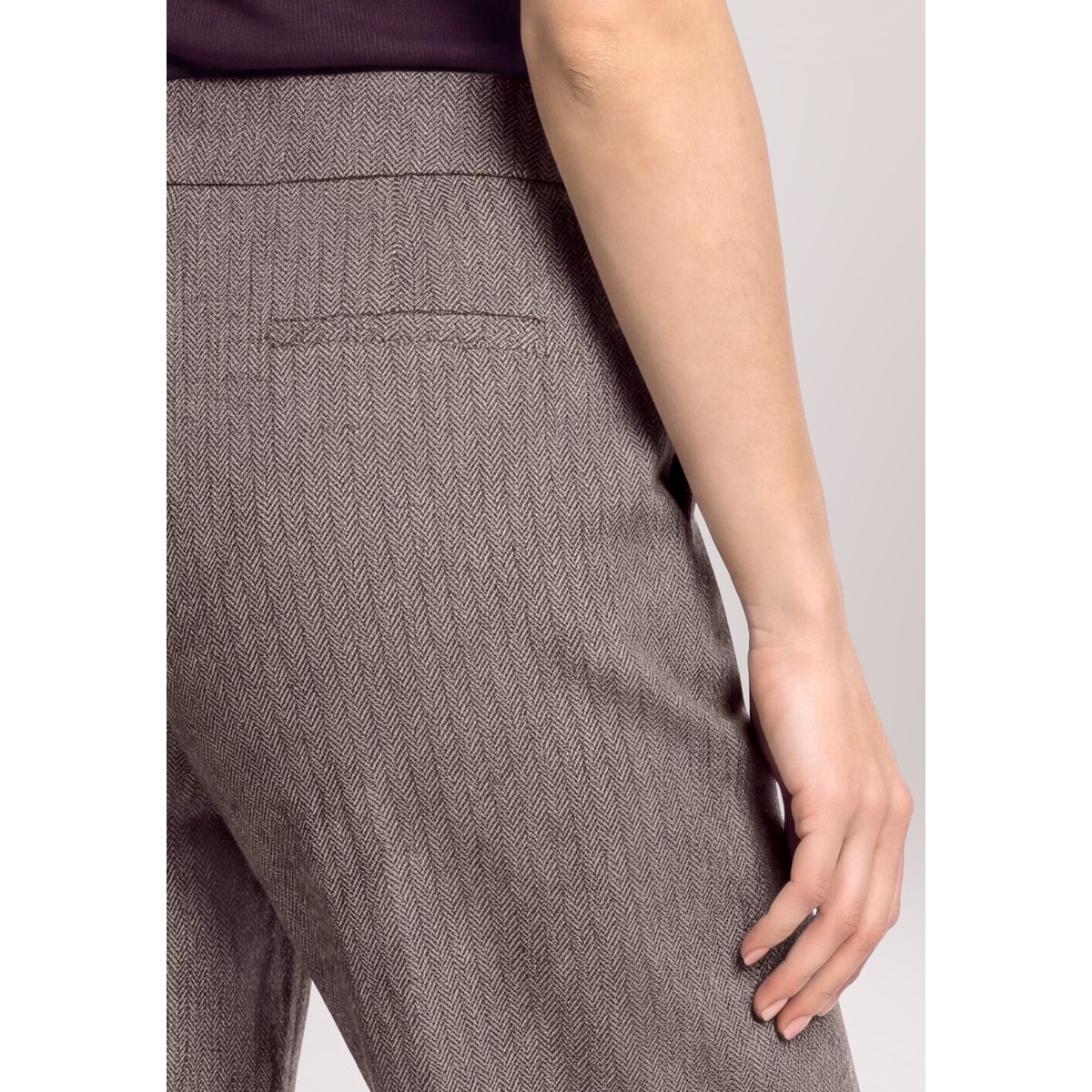 Jupe-culotte à plis repassés brown/cream, CARTOON