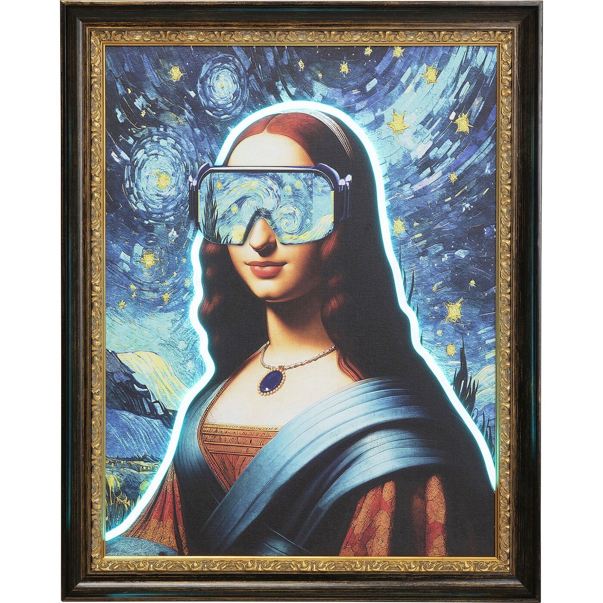 Tableau LED lady bleu, KARE DESIGN