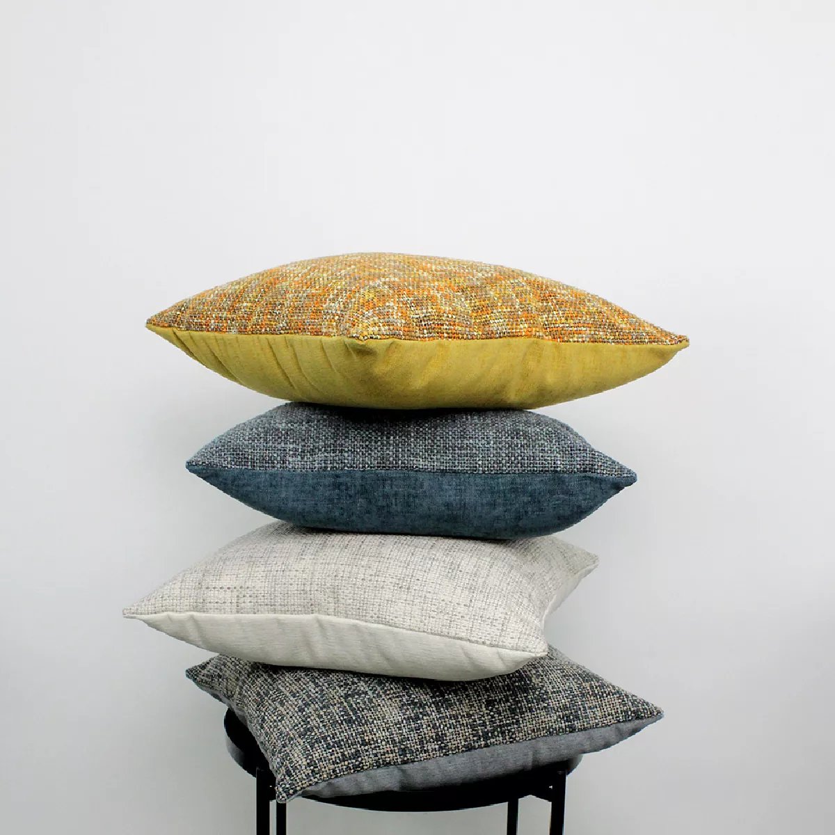 Housse de coussin polyester TWEED orage, GARNIER THIEBAUT