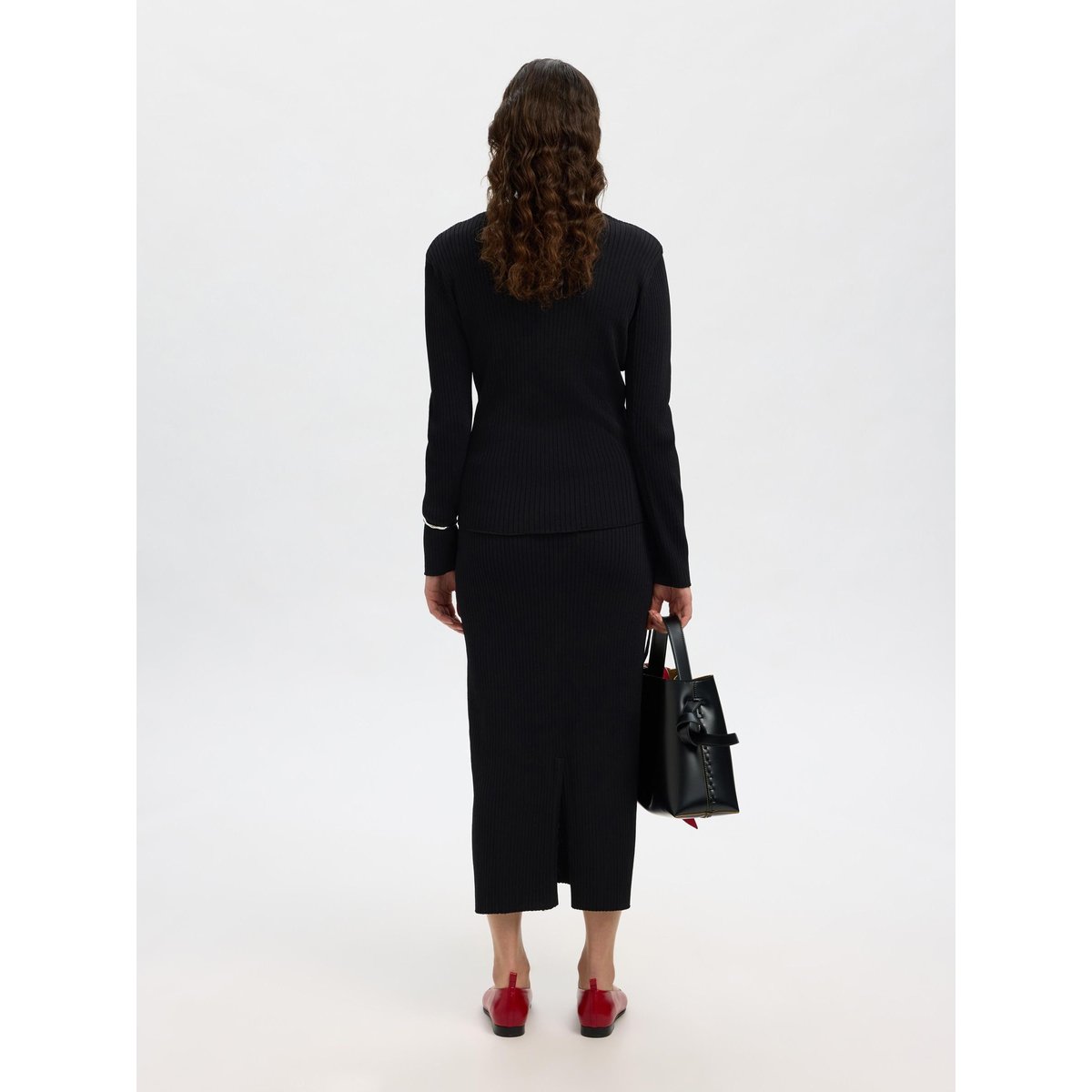 Jupe Mi-Longue black, SELECTED