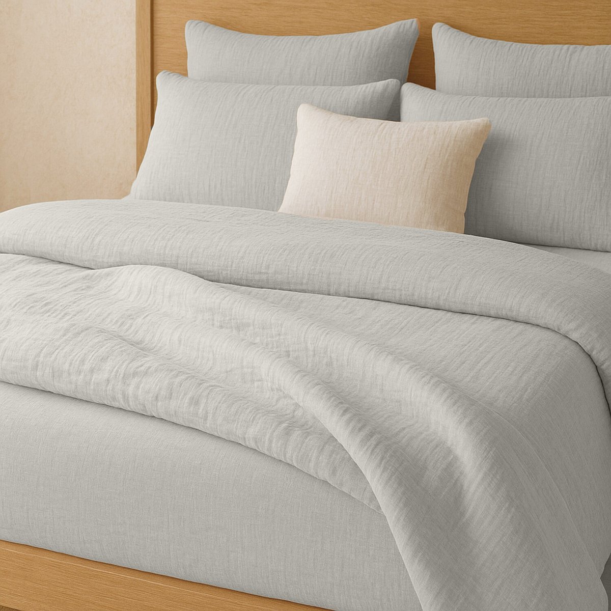 Taie d'oreiller 100% gaze de coton gris glacier, BATON ROUGE