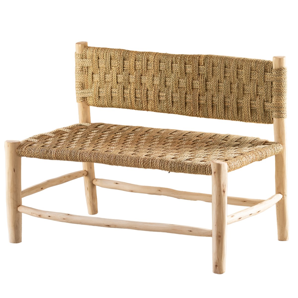 Grande banquette bois Marocaine -  LOJI naturel, HOME MAISON