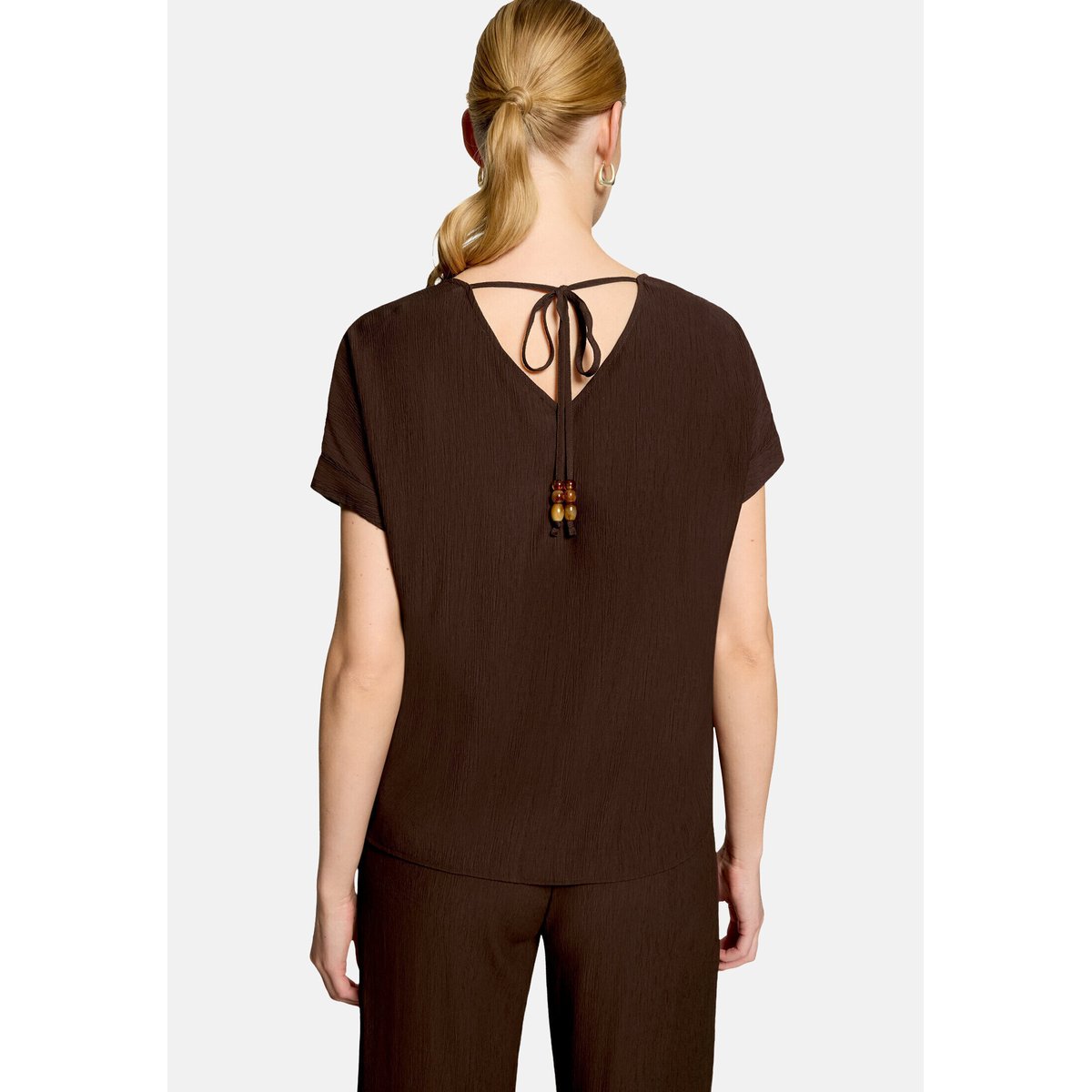 Blouse casual sans manches chocolate plum, ZERO