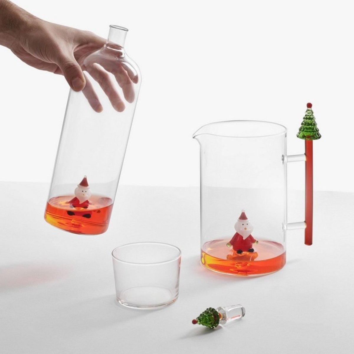 Carafe à eau sapin de noël Christmas Tales rouge, ICHENDORF