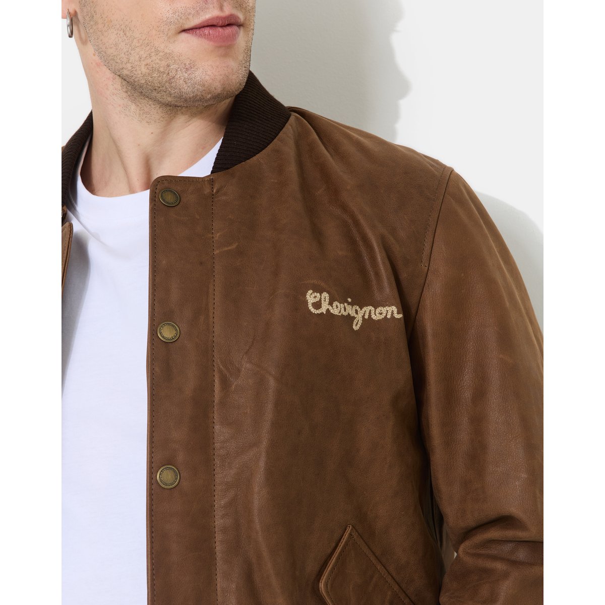 Veste en cuir DALLAS marron, CHEVIGNON