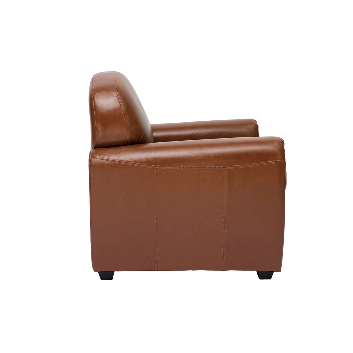 Fauteuil vintage cuir marron CLUB marron, MILIBOO