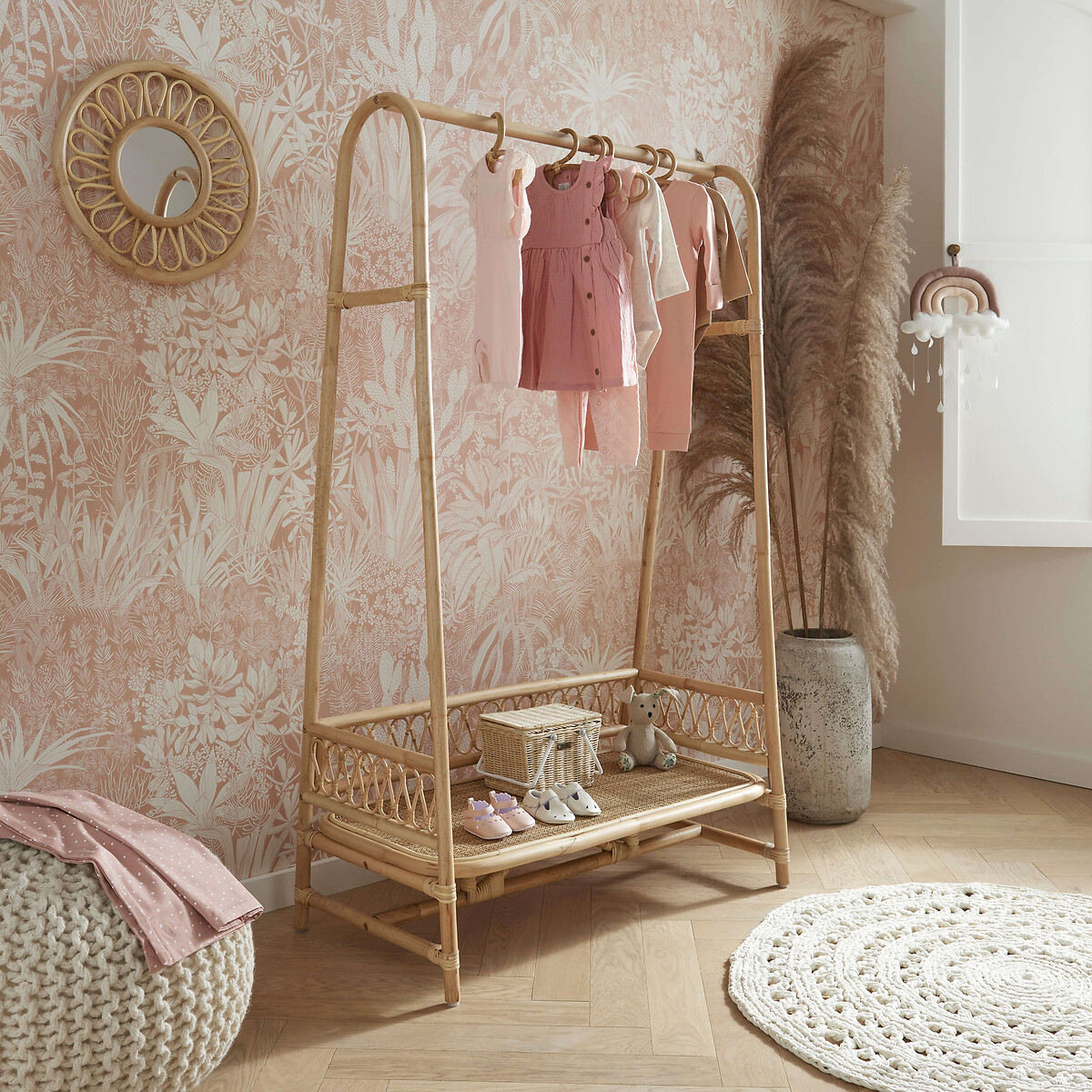 Aria Rattan Clothes Rail beige, CUDDLECO