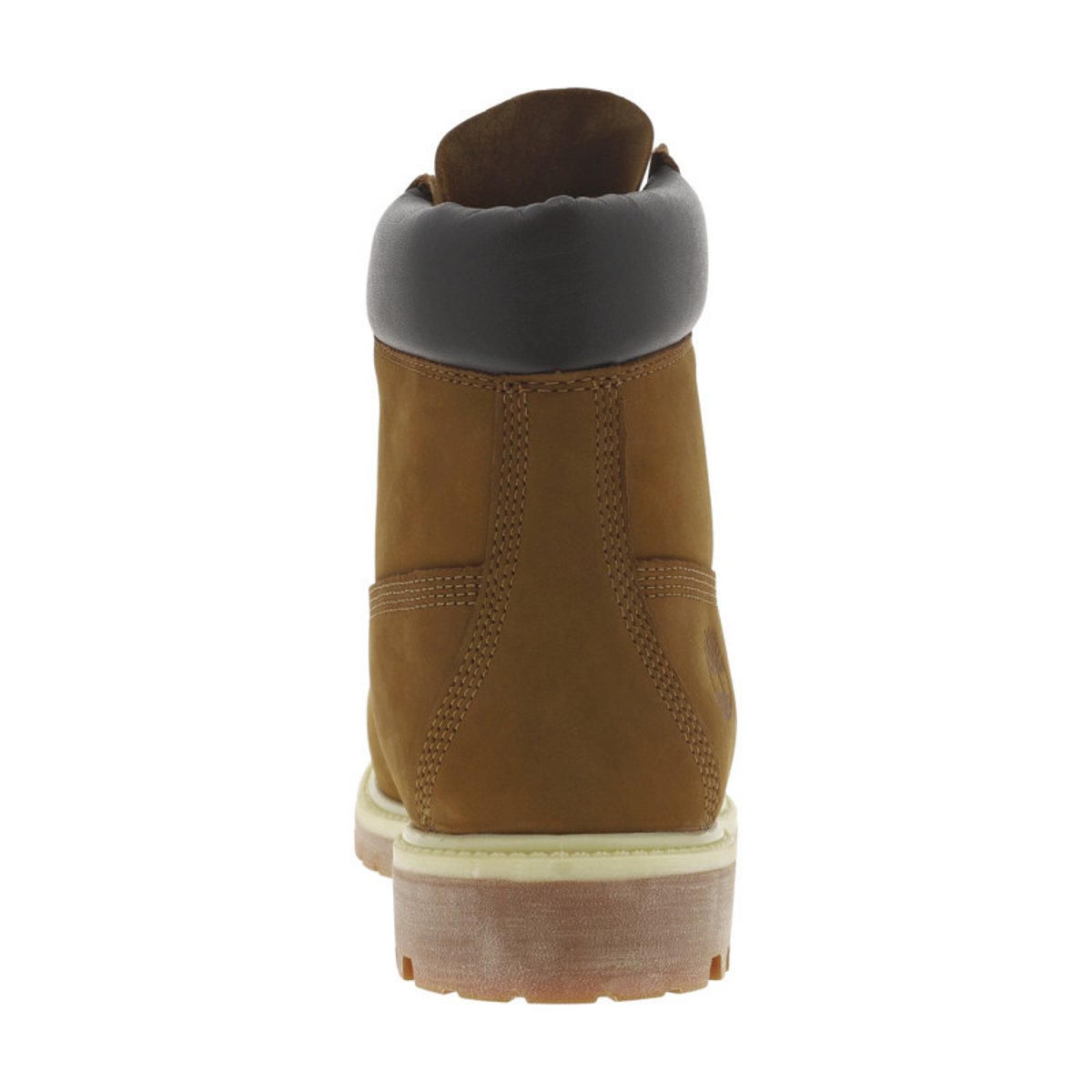 Bottines marron à talon plat et à lacets ronds bicolores avec col marine marron, TIMBERLAND