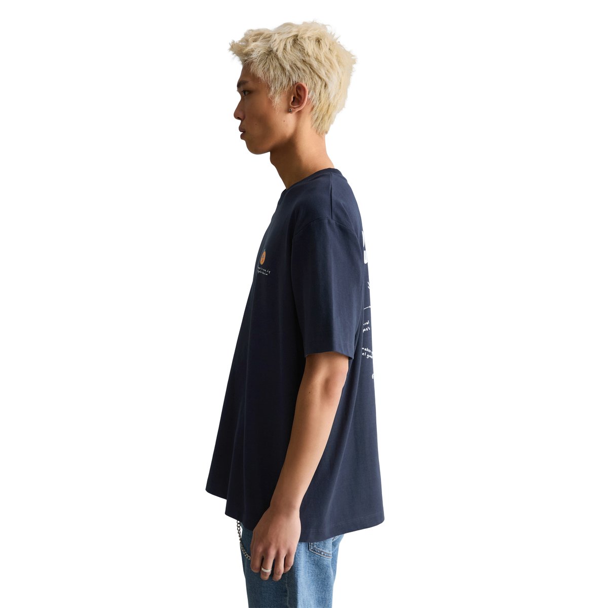 T-shirt surdimensionné avec impression dans le dos bleu foncé, MARC O’POLO DENIM