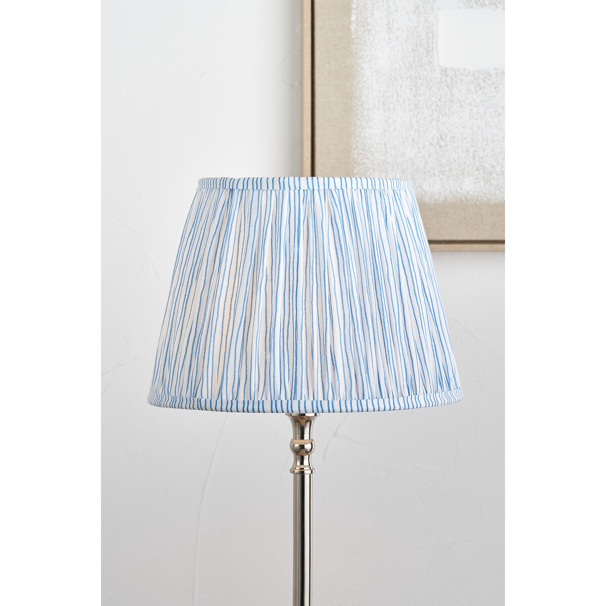 40cm Tanya Stripe Mushroom Pleat Tapered Shade ocean blue, ÉDITÉ