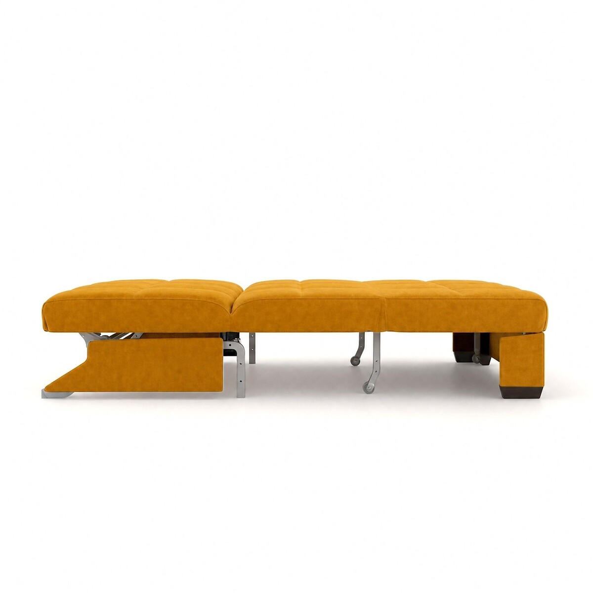 Harlow Velvet Double Sofabed with Pocket Foam Mattress saffron yellow, ÉDITÉ