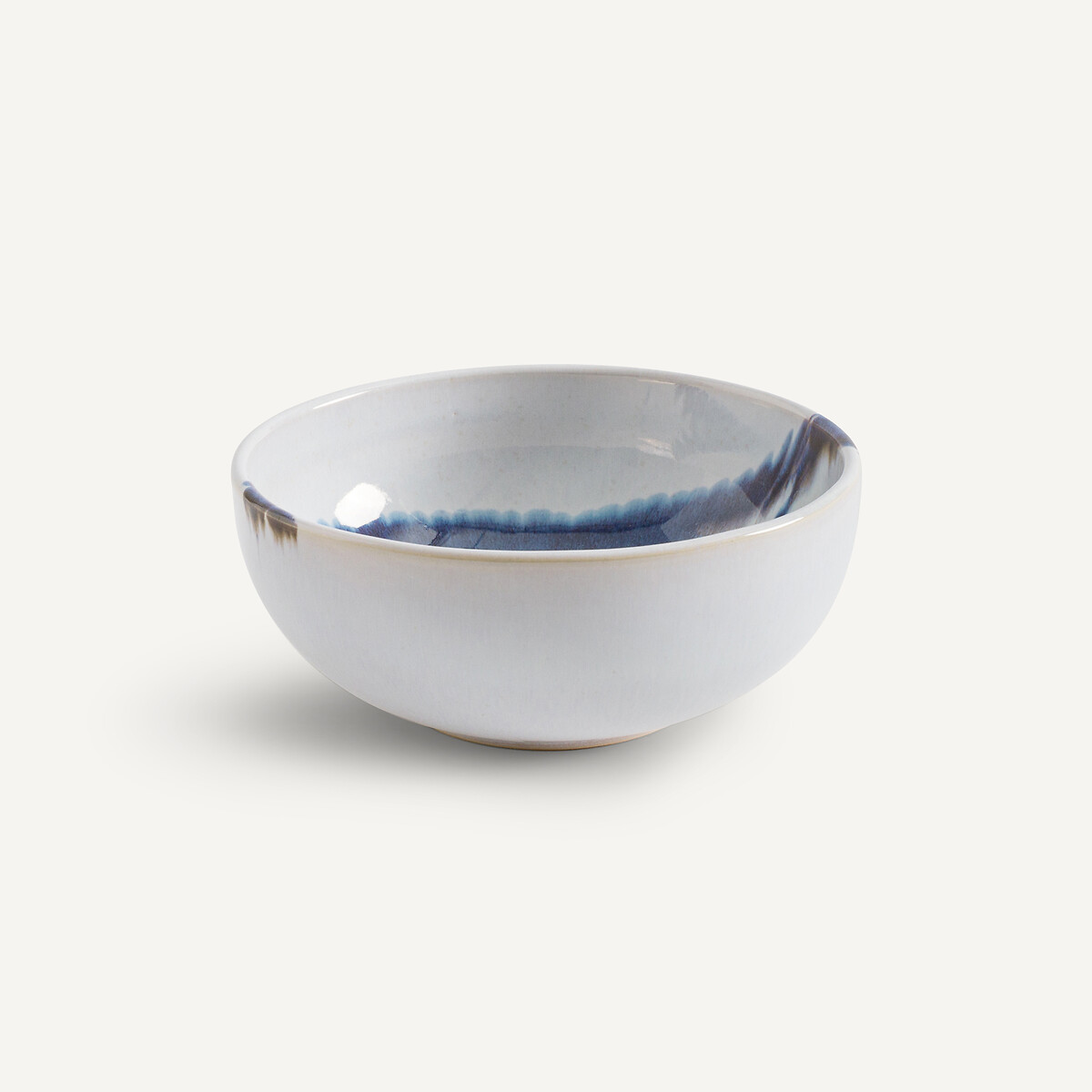 Lote de 4 taças em grés esmaltado, Amadora azul/branco/castanho, AM.PM