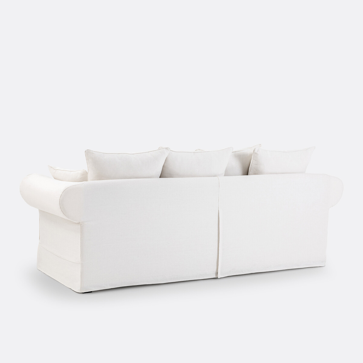 Adelia Heavyweight Linen 2-, 3- or 4-Seater Loose Cover Sofa white, LA REDOUTE INTERIEURS