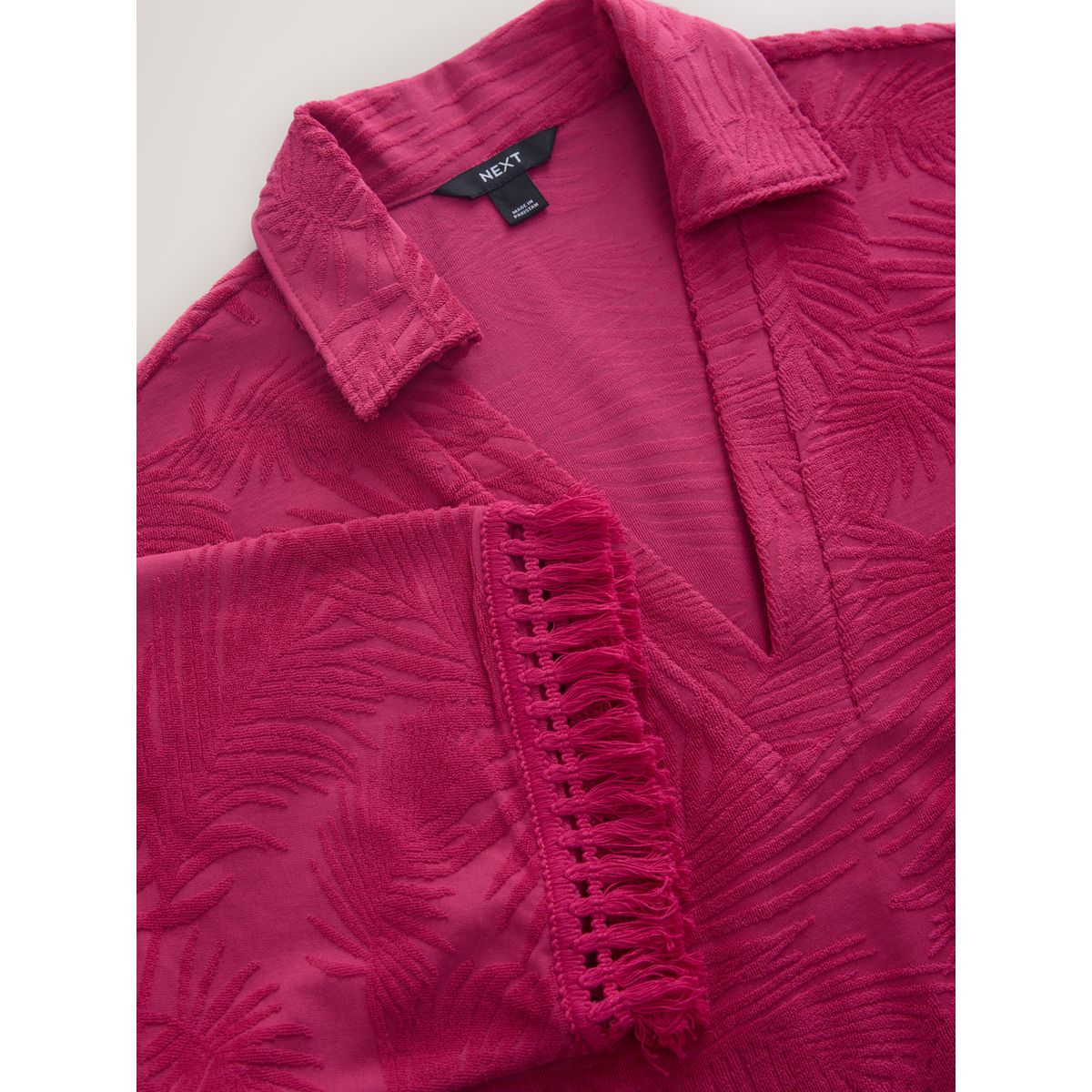Chemise d’été à manches courtes en éponge rose magenta, NEXT