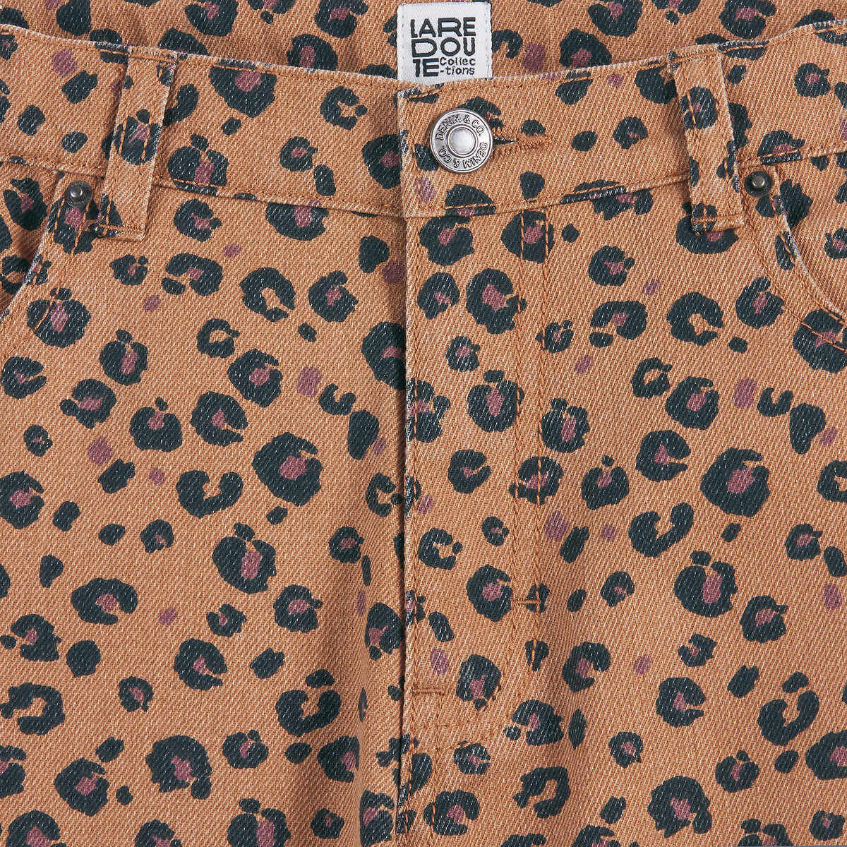 Jeans a gamba larga con stampa leopardata fantasia leopardata, LA REDOUTE COLLECTIONS