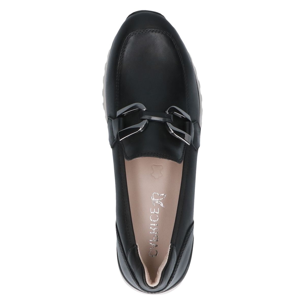 Slipper en cuir noir nappa, CAPRICE