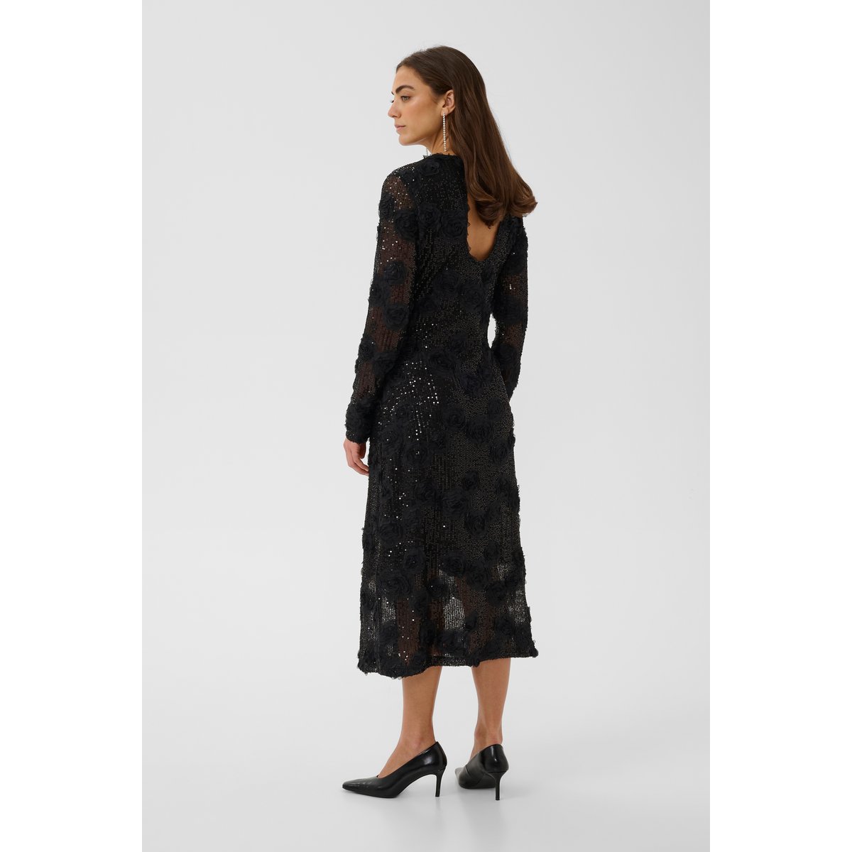 Robe de soirée noir black sequins, CULTURE