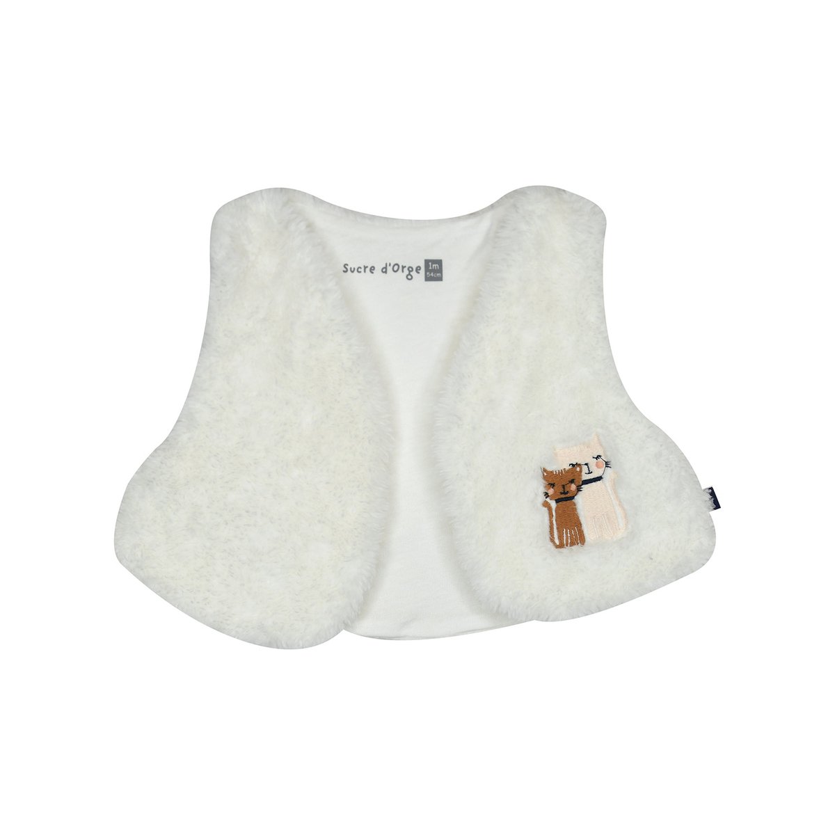 Ensemble tshirt pantalon gilet sans manches margot blanc, SUCRE D'ORGE