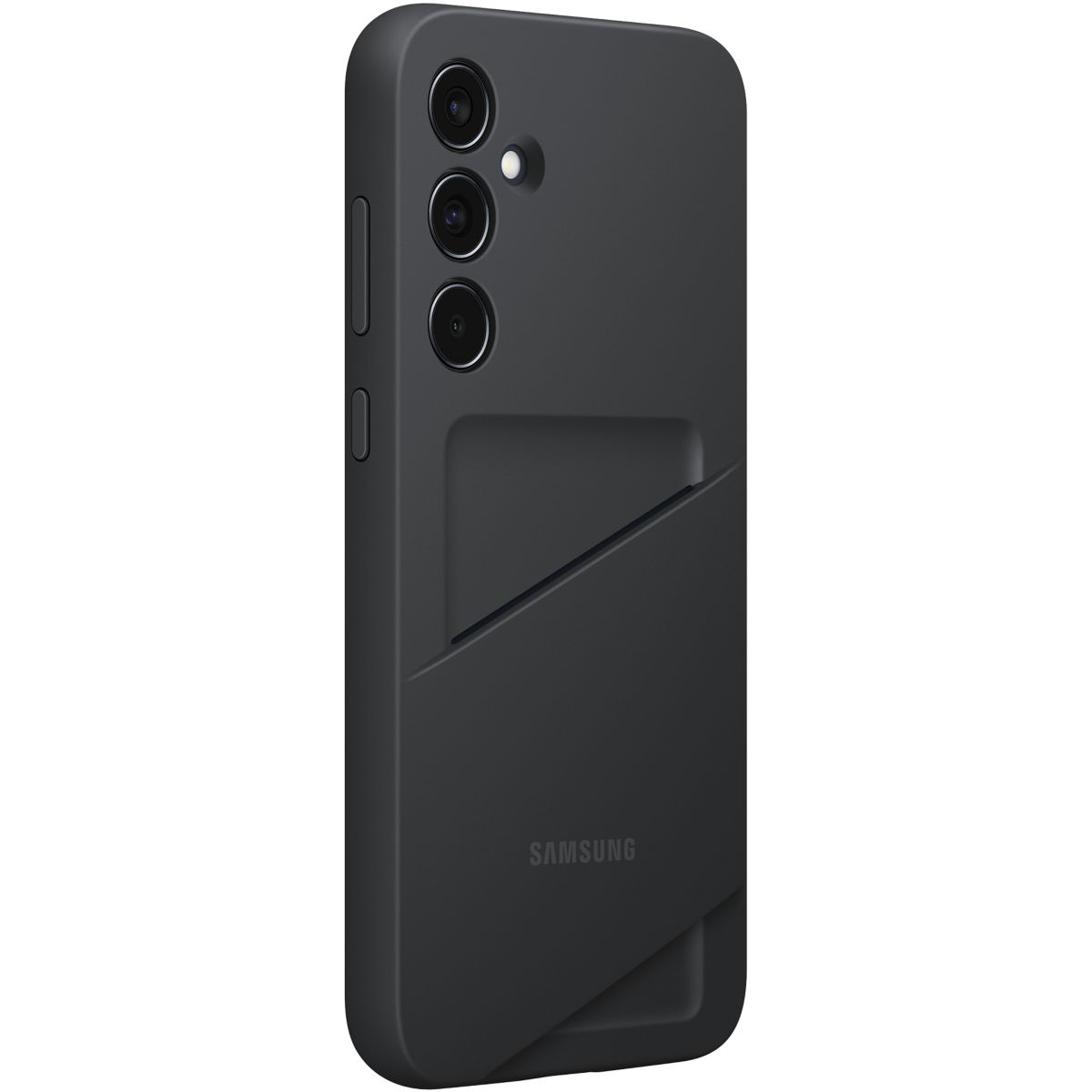 Coque Samsung A35 5G Noir avec porte carte couleur unique, SAMSUNG